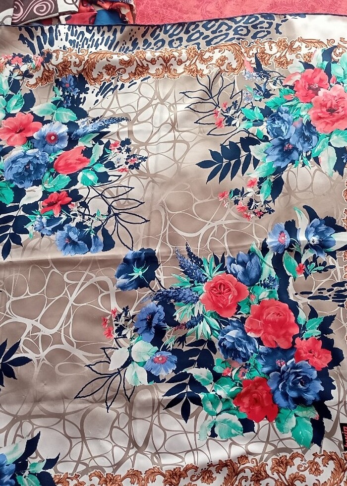 Saten eşarp 3 adet - Görsel 2