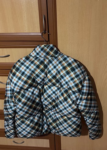 Düğmeli Ekose Desenli Kadın Ceket - Görsel 2