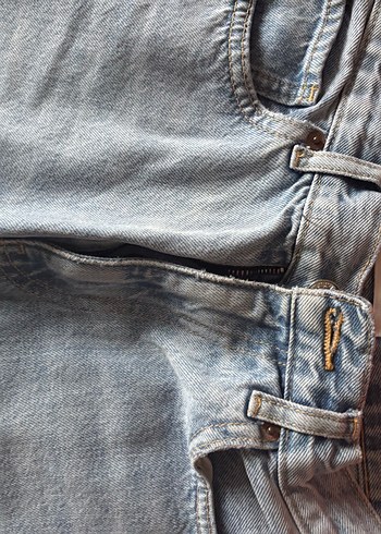 Gri Loose Fit Midi Kadın Denim Jean - Görsel 2