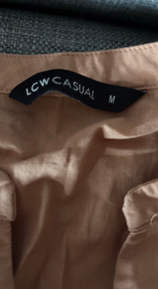 Bej Midi Bohem Salaş Keten Elbise - Görsel 2