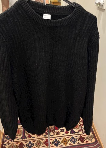 Siyah Örgü Erkek Triko Kazak - Görsel 2