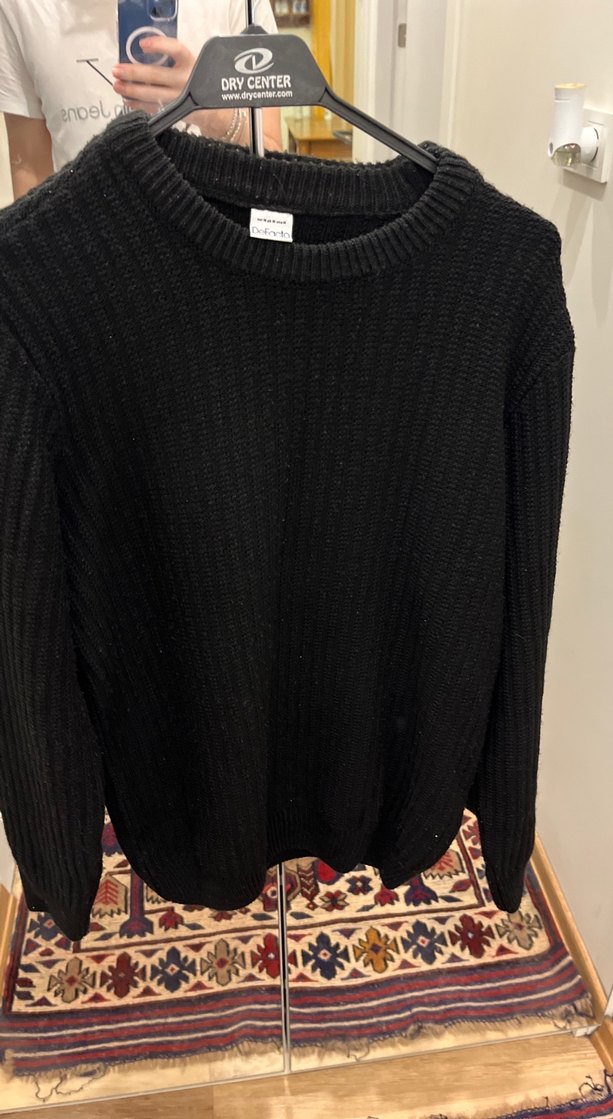 Siyah Örgü Erkek Triko Kazak - Görsel 2