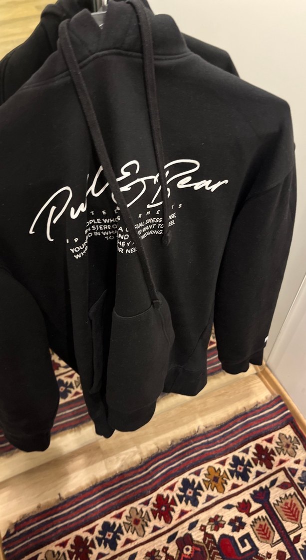 Siyah Baskılı Erkek  Sweatshirt - Görsel 2