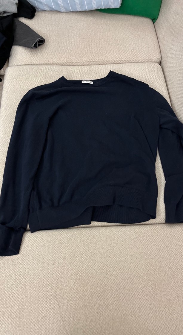 Lacivert erkek Uzun Kollu ince kazak - Görsel 2