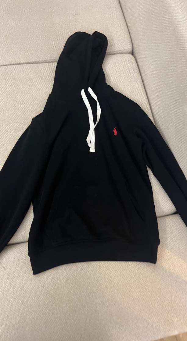 Siyah Erkek Kapüşonlu  Sweatshirt - Görsel 2