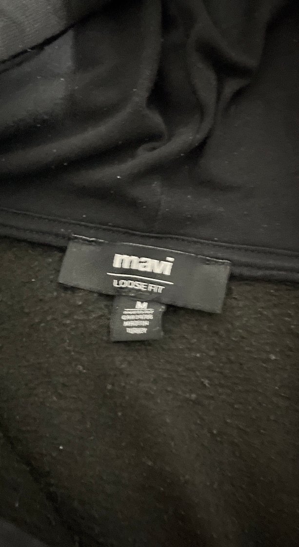 Erkek Siyah Fermuarlı Sweatshirt - Görsel 3