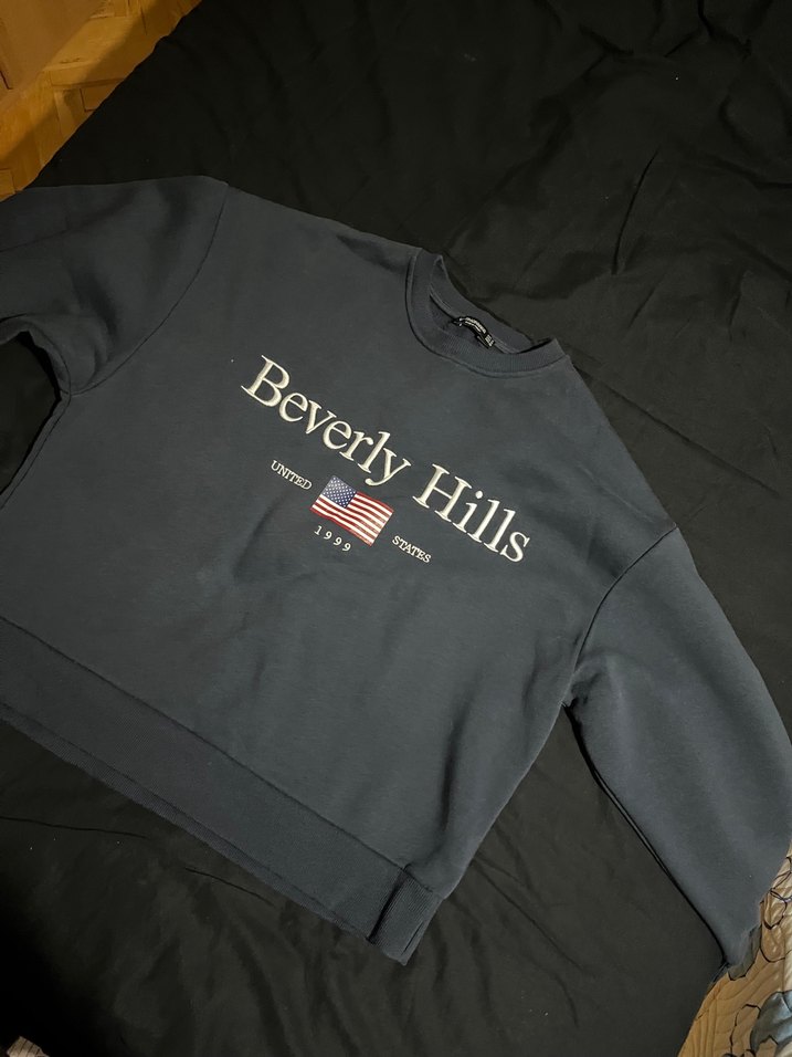 Beverly Hills lacivert Bisiklet Yaka Sweatshirt — görsel 2/4