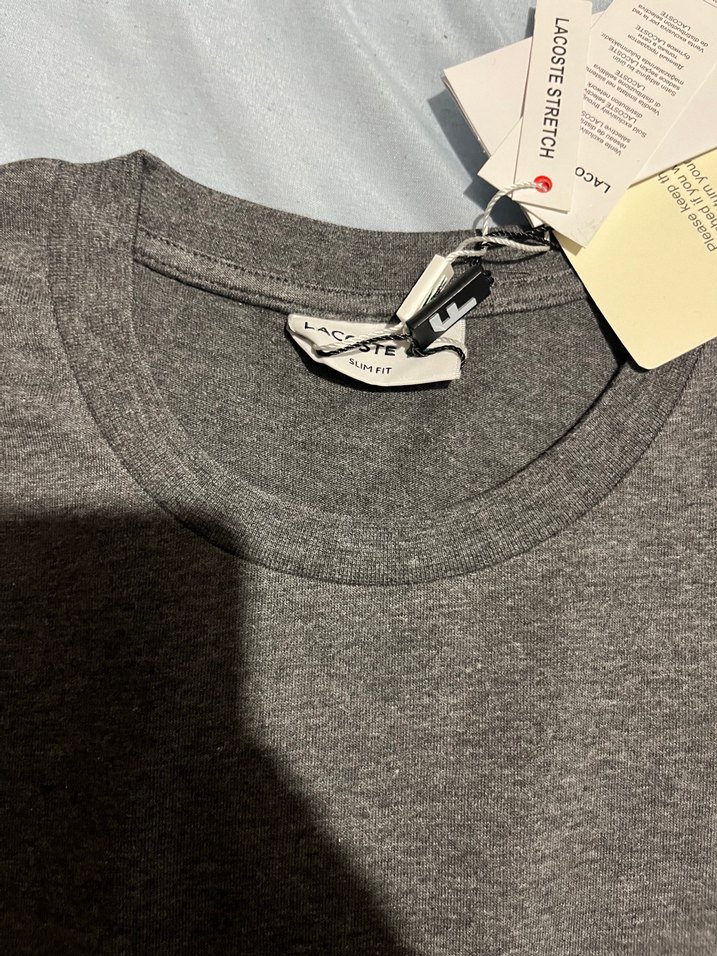 Lacoste antrasit Bisiklet Yaka Tişört — görsel 3/8
