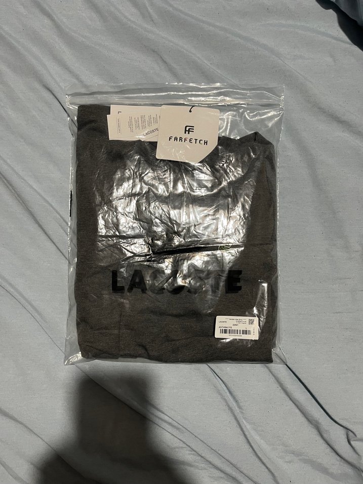 Lacoste antrasit Bisiklet Yaka Tişört — görsel 8/8