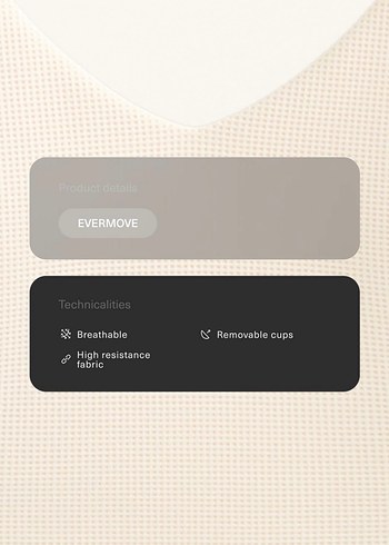 Bej V Yakalı Kolsuz Mini Spor Üst - Görsel 3