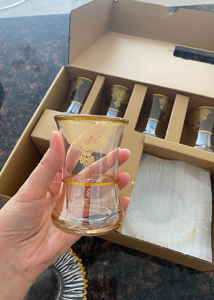 Gold çay bardağı - Görsel 3