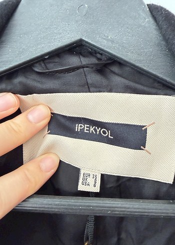 İpekyol Siyah Asimetrik Fermuarlı Kaban - Görsel 4