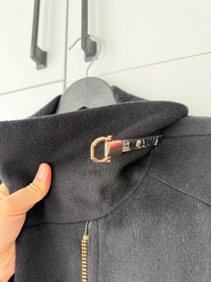 İpekyol Siyah Asimetrik Fermuarlı Kaban - Görsel 5