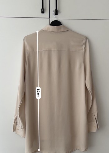İpekyolBej Kadın Uzun Kollu Saten Gömlek - Görsel 6
