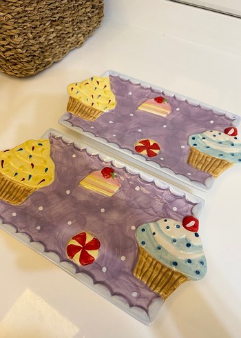 Pastel Mor Pasta ve Kek Tabakları - Görsel 5