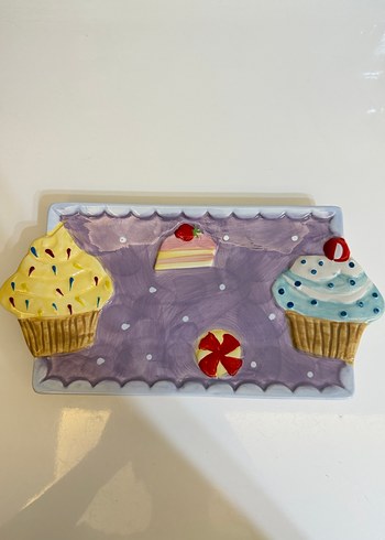 Pastel Mor Pasta ve Kek Tabakları - Görsel 2