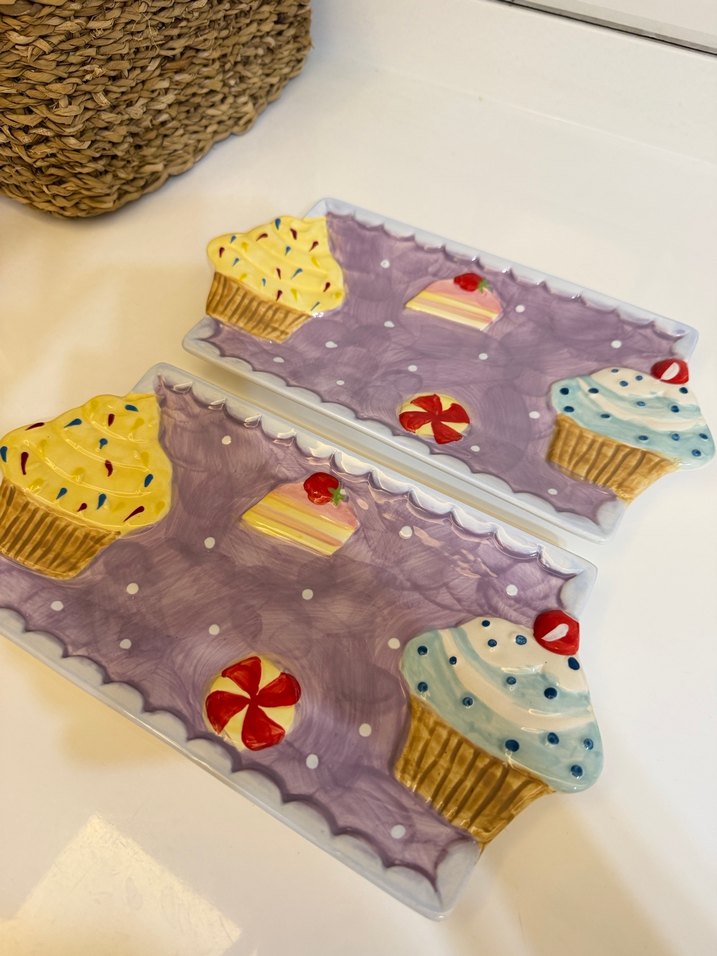 Pastel Mor Pasta ve Kek Tabakları - Görsel 5