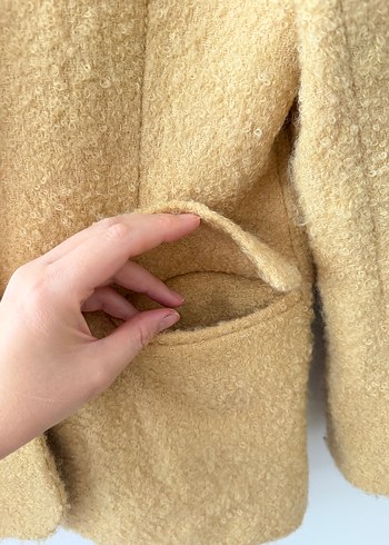 Sarı Midi Boy Kadın Kaban - Görsel 4