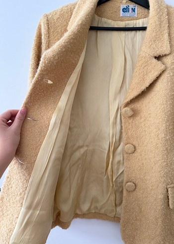 Sarı Midi Boy Kadın Kaban - Görsel 5