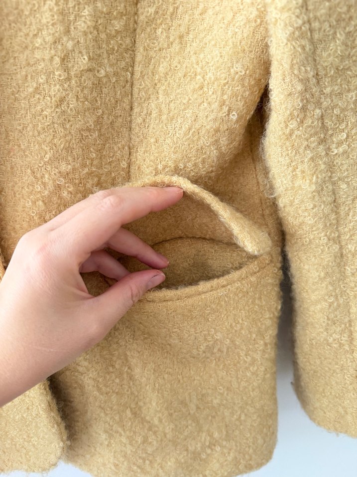 Sarı Midi Boy Kadın Kaban - Görsel 4