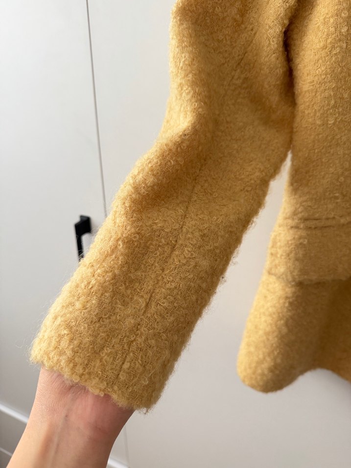 Sarı Midi Boy Kadın Kaban - Görsel 2