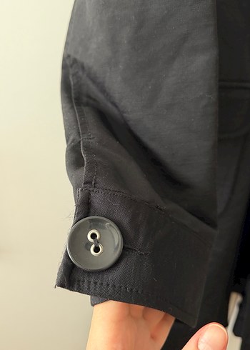 Siyah  Midi Kaban - Görsel 2