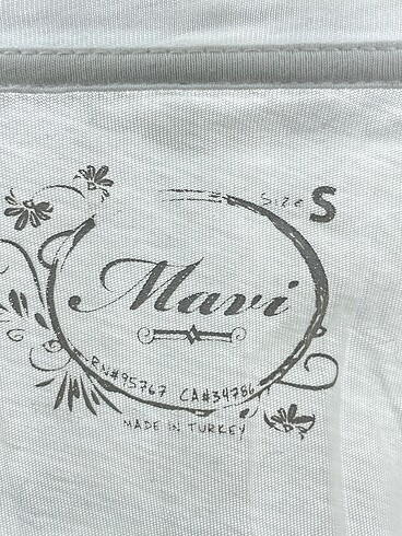 s Beden beyaz Renk Mavi Jeans T-shirt %70 İndirimli.