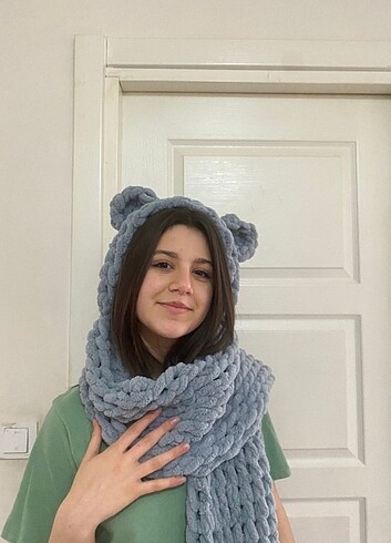 Zara Puffy el örgüsü atki 