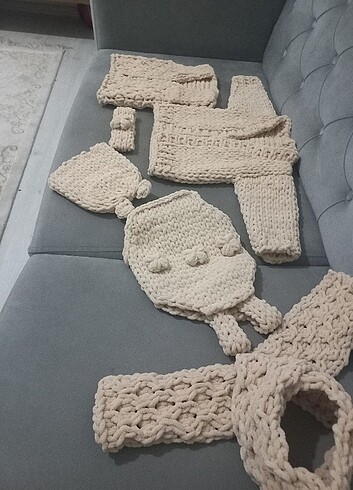 Puffy atki şapka bandana tulum hirka yelek hepsi bir ara