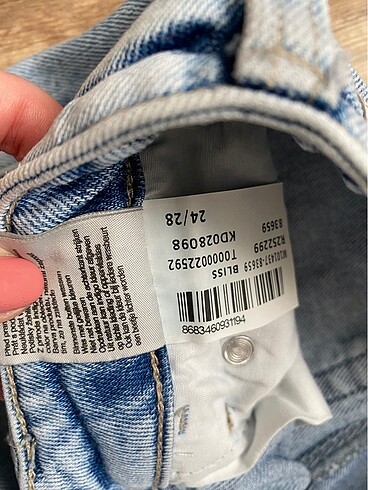 xs Beden Mavi jean