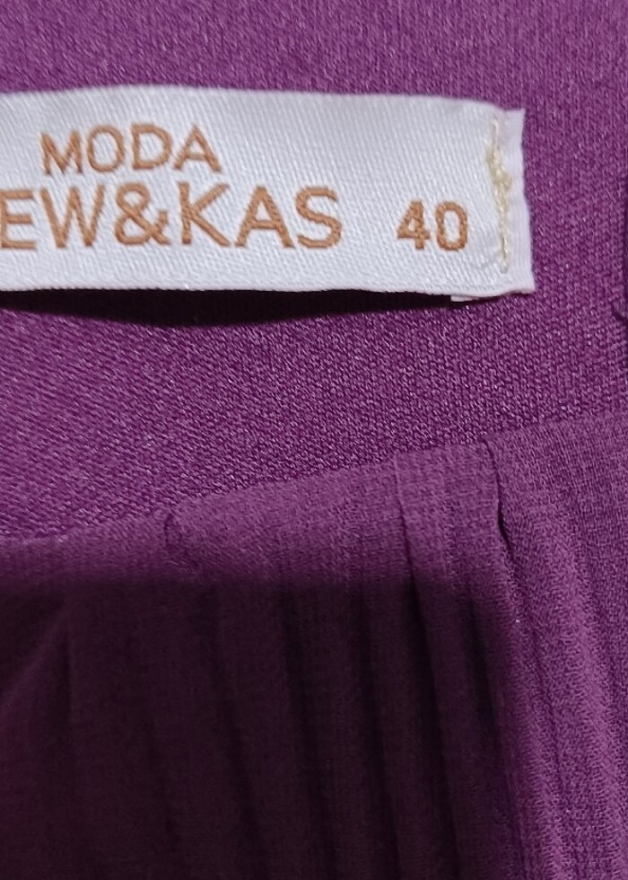 Pileli şifon rahat elbise  - Görsel 2