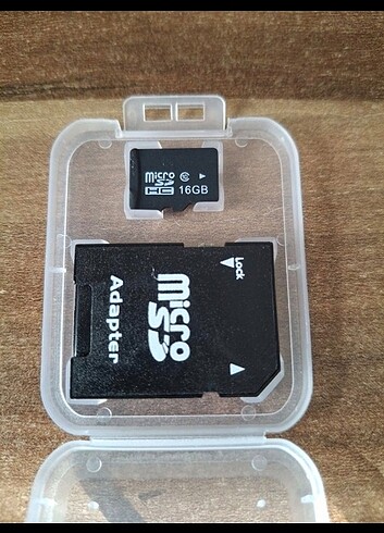 16 gb micro sd hafıza kartı ve adaptörü 