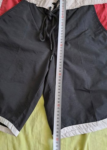 Kırmızı Siyah Belden Bağlamalı Erkek Şort - Görsel 6