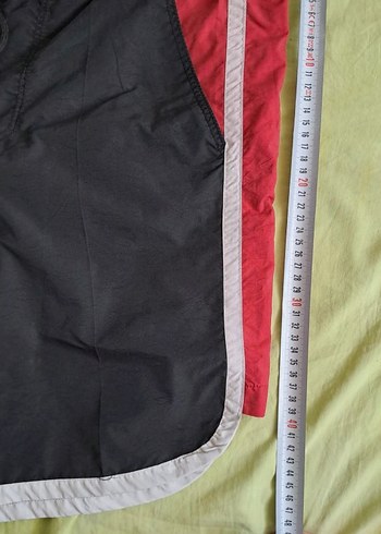 Kırmızı Siyah Belden Bağlamalı Erkek Şort - Görsel 7