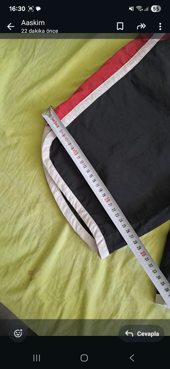 Kırmızı Siyah Belden Bağlamalı Erkek Şort - Görsel 5