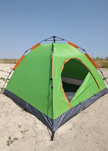  Beden Renkli Yeşil kamp çadırı 4 kişilik