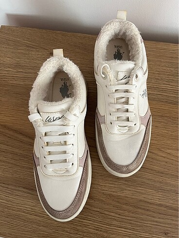 38,5 Beden beyaz Renk U.S. Polo GEZZA 3PR Beyaz Kadın Sneaker