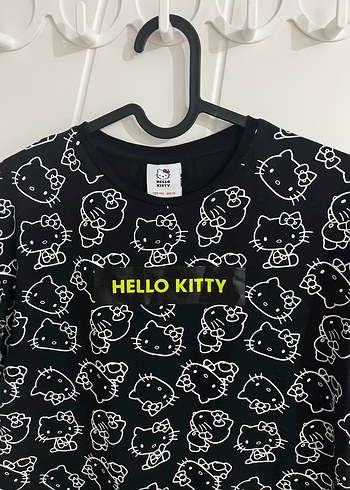 Kız Çocuk Siyah Hello Kitty Tişört - Görsel 3