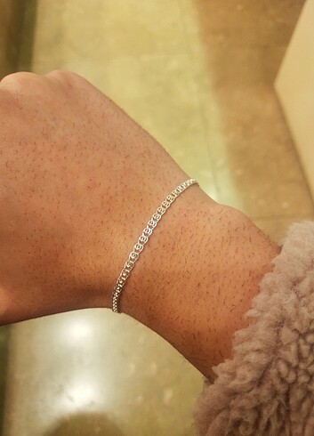 Beden 925 Ayar Gümüş Unisex Bileklik
