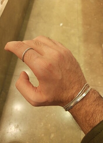Beden 925 Ayar Gümüş Tilki Kuyruğu Esnek Unisex Yüzük