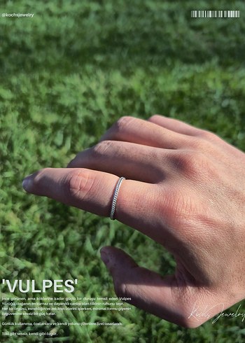 925 Ayar Gümüş Tilki Kuyruğu Esnek Unisex Yüzük