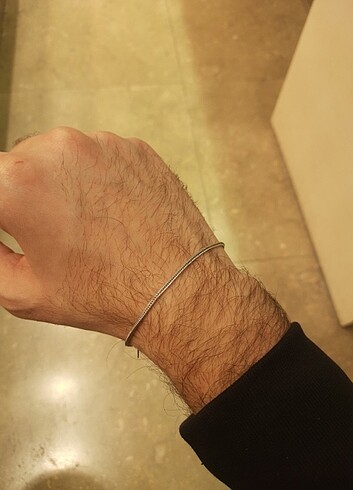 925 Ayar Gümüş Plakalı Tilki Kuyruğu Unisex Bileklik