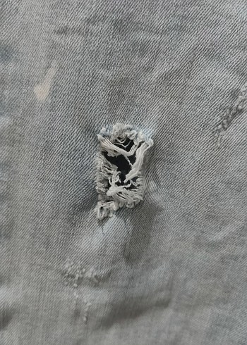 28 Beden Gri Mavi Rahat Kesim Kadın Denim Pantolon