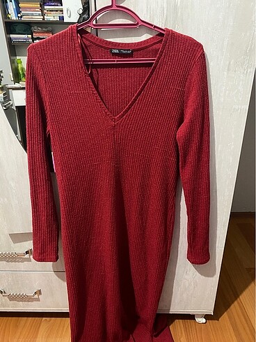 Zara kırmızı elbise