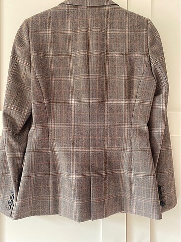 40 Beden camel Renk Original İtalyan Massimo Dutti ekose ceket