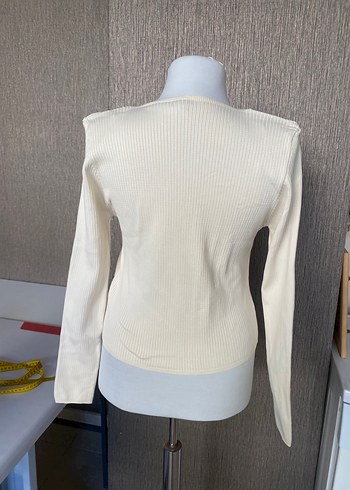 xl Beden ten rengi Renk DeFacto Krem Kare Yaka Fitilli Body