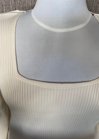 xl Beden DeFacto Krem Kare Yaka Fitilli Body