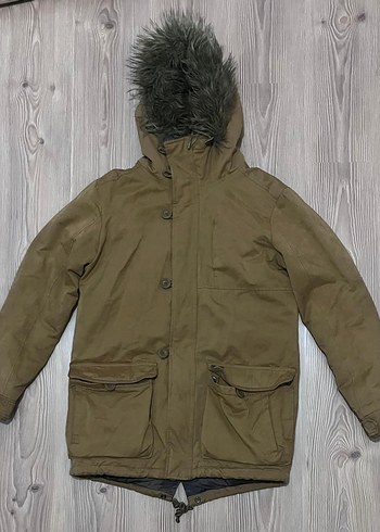 Pull&Bear kahverengi kışlık mont - Görsel 3