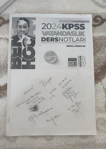 2024 KPSS Vatandaşlık Ders Notları Kitabı