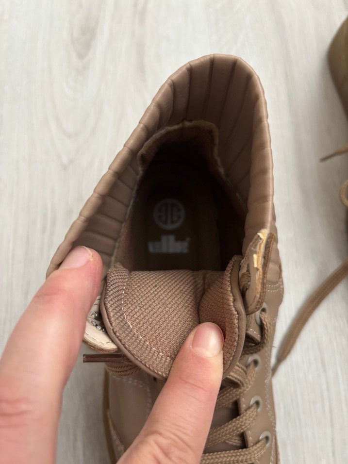 Bej Deri Kadın Dolgu Topuklu Bot - Görsel 4